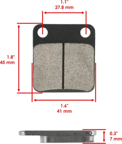 Miniatura 2 de Caltric Pastillas de freno delanteras y zapatas traseras compatibles con Kawasaki Kvf300 Kvf-300 Prairie 300 4X4 1999-2002