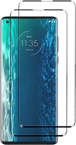 Protector de pantalla curvado 3D para Moto Edge (2020), [2 unidades] de vidrio templado de cobertura completa para Motorola Edge 2020 (6.7 pulgadas)