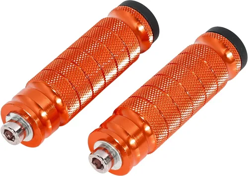 Miniatura 8 de F Fierce Cycle 1 par de reposapiés de aluminio de 6 mm para motocicleta, conjunto trasero, reposapiés, estribo, reposapiés para moto, tono plateado