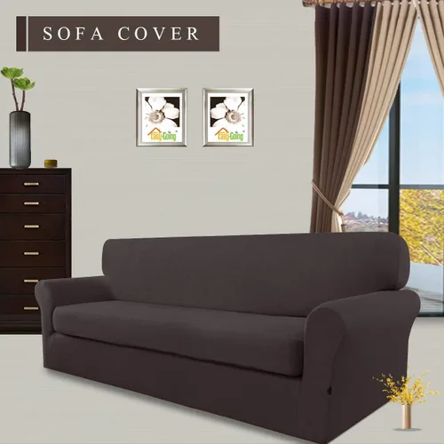Miniatura 2 de Easy-Going - Funda elástica de microfibra de 2 piezas para sofá, funda suave de elastano, lavable, parte inferior elástica, protector para muebles