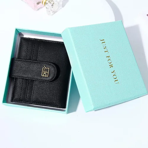 Miniatura 4 de Badiya Billeteras pequeñas para mujer billetera plegable multitarjetero delgado con cremallera Negro - Minimalista