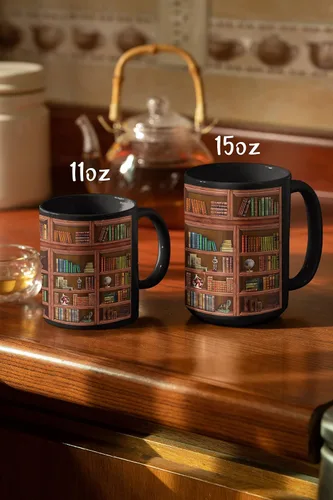Miniatura 7 de Taza de Libro 2IMT Regalos para Bibliotecarios para Mujeres Amantes de los Libros - Taza de Café de Biblioteca para Mujeres - Artículos de Lectura