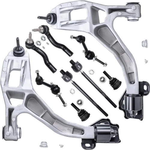 Miniatura 102 de Detroit Axle - Kit de suspensión frontal de 10 piezas para Jeep 2002-2004 Liberty, 2 brazos de control superiores con rótula 2 rótulas inferiores, 4