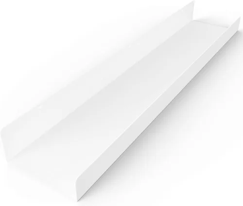 Estante de pared de metal flotante hecho en Estados Unidos, repisa para fotos, acero fabricado en Estados Unidos, estante industrial resistente 24.0