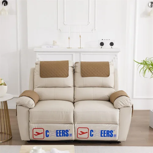 3 fundas reclinables, fundas de brazo de sherpa para silla reclinable con bolsillos de almacenamiento, funda para reposacabezas para silla