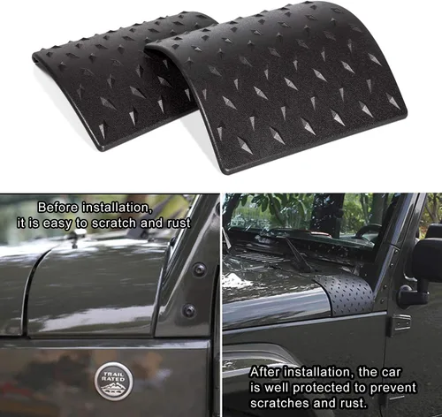 Miniatura 5 de Danti Eagle Eyes estilo Fury Grid Gladiator Vader Rejilla Frontal Grill – Carcasa frontal capucha Parachoques Guardia de pantalla mate, Negro