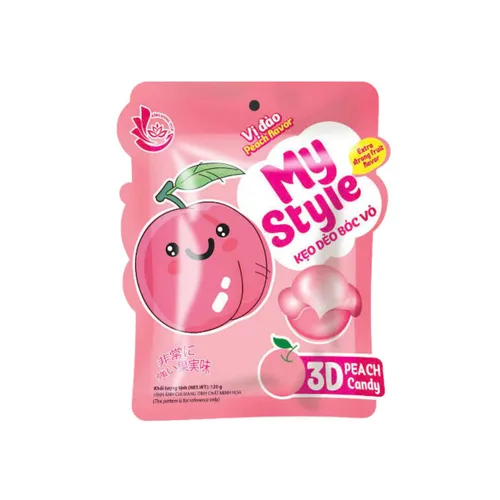 Miniatura 2 de My Style 3D - Caramelo de gomita pelable - Auténtico caramelo vietnamita de frutas tropicales, bolsa de 4.23 onzas (4.23 oz), sabores de frutas
