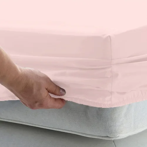 Miniatura 215 de Pizuna Sábanas de satén puro de 100 % algodón de fibra larga de 800 hilos, color rosa claro, con bolsillo profundo de 15 pulgadas 41 Rosa Claro