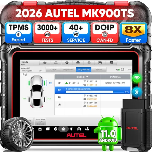 Escáner Autel MaxiCOM MK900TS 2026, MK900-TS hasta MK808S-TS MK900BT MK900 MX900, herramienta de escaneo bidireccional con función TPMS superior,