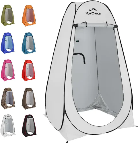 Your Choice Tienda de Ducha Emergente de Privacidad - Tienda de Cambio Portátil para Camping, Playa y Senderismo - 6.2 Pies Ligera con Bolsa de Gris