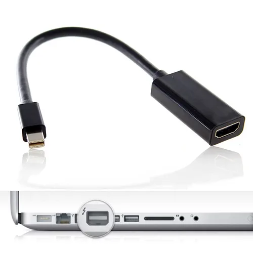 Miniatura 2 de chenyang Mini Displayport Mini-DP puerto a HDMI hembra Audio Video adaptador cable para MAC 2011 2012 2013 2014 2015 negro