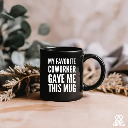 Miniatura 5 de Mi colega favorito me regaló esta taza Regalo de despedida de colega Gracioso Tazas de jefe de oficina Tazas de café de empleado para despedida Negro