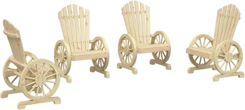 Miniatura 12 de vidaXL Patio Adirondack Chair, Chaise Lounge Chair, Lawn Chair for Balcony Backyard Deck, Outdoor Seating, Farmhouse Style, Solid Wood Fir Marrón
