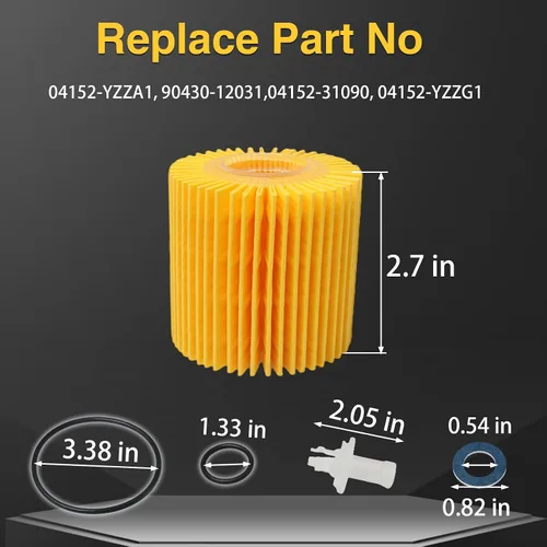 Miniatura 3 de 4 juegos de filtros de aceite de motor compatibles con Toyota, Camry, Highlander, Rav4, Sienna, Tacoma, Lexus y otros modelos Reemplazar #