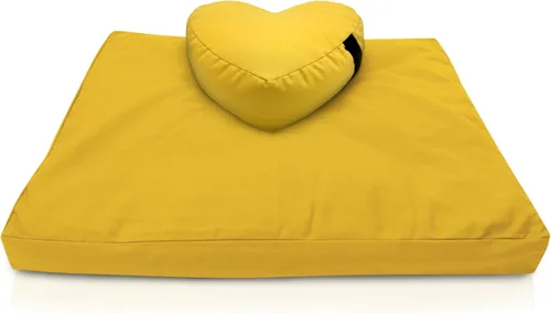 Miniatura 15 de Bean Products Juego de alfombrillas de meditación – Zafu almohada de piso orgánica de trigo sarraceno + almohadilla de oración Zabuton rellena