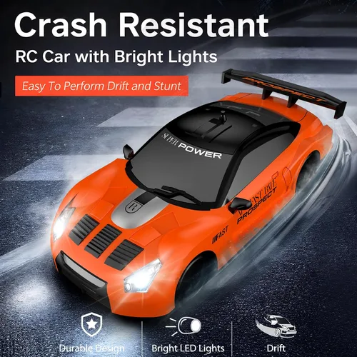 Miniatura 5 de Auto de control remoto RC Drift Car 2.4GHz escala 1:24 4WD 15KM/H Modelo de vehículo de alta velocidad con luces LED Drifting Tire Racing Sport Toy