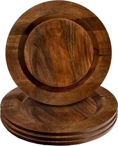 Miniatura 7 de Plato de servir, plato de madera de mango, platos únicos de madera de mango, platos hechos a mano de primera calidad, elegantes platos de servir