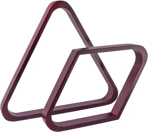 GSE Games & Sports Expert Triángulo de Billar de Madera Maciza para 8 Bolas / Rombo para 9 Bolas, Porta Bolas de Billar para Bolas de Billar de Caoba