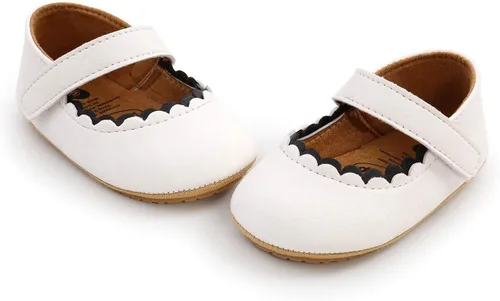 Miniatura 4 de SOFMUO Mary Jane - Zapatos planos con lazo, zapatos de ballet para niñas pequeñas, primeros caminantes, para boda, Navidad, zapatos de vestir