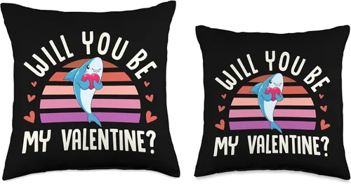 Miniatura 3 de Almohada romántica con temática de San Valentín Will You Be My Valentine Shark