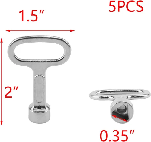 Miniatura 2 de T Tulead Llaves triangulares para gabinete, llave triangular, cerraduras de 2 x 1.5 pulgadas, paquete de 5