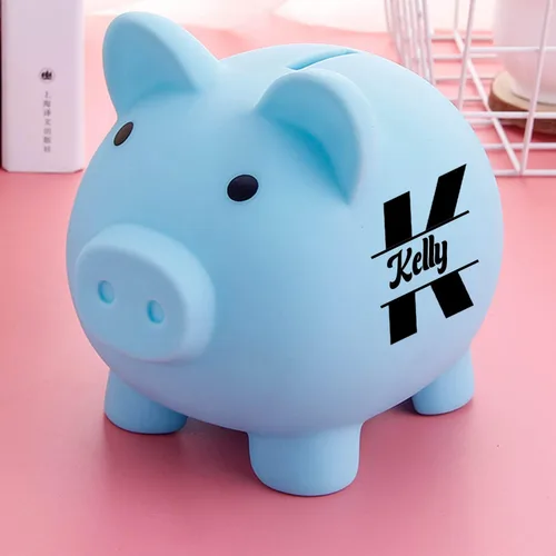 Miniatura 6 de AIFLM Alcancía personalizada con nombre personalizado, caja de dinero para niñas y niños, caja de dinero de ahorro para cumpleaños, Navidad, día