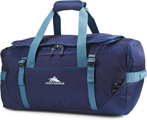 High Sierra Fairlead - Mochila de viaje para el gimnasio con asas acolchadas, correas de compresión y múltiples bolsillos, color azul marinoazul