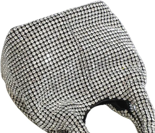 Miniatura 3 de UMREN Bolso de mano anudado con purpurina completa para mujer, con diamantes de imitación de cristal, bolso cruzado de noche con diamantes