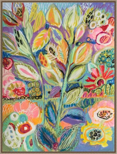 Miniatura 14 de Amanti Art Lienzo enmarcado para pared, 24 x 18 pulgadas, jardín de fantasía II, por Karen Fields, lienzo enmarcado para pared, arte abstracto