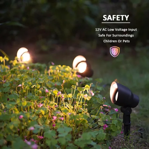 Miniatura 4 de Malibu 8301-9604-08 - Focos de bajo voltaje, iluminación de paisaje al aire libre, 20 W, 145 lúmenes, luz de inundación halógena 2800 K con pico