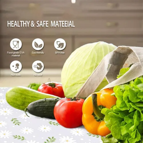 Miniatura 5 de Forro de estante Daisy para armarios de cocina – Revestimiento no adhesivo y antideslizante para cajones y refrigerador – Alfombrilla impermeable