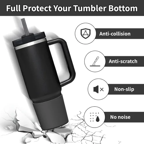 Miniatura 3 de WUQID Bota de silicona superior compatible con Stanley Quencher H2.0 e IceFlow Flip y ProTour de 40oz 30oz 20oz 14oz, se ajusta al mismo diámetro