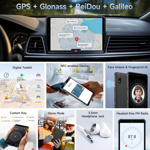 Miniatura 8 de Ulefone Armor Pad Pro - Tablet resistente de 8 pulgadas (16 GB + 128 GB), cámara trasera de 48 MP + cámara frontal de 32 MP, batería de 7650 mAh