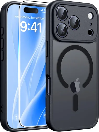 Miniatura 314 de FNTCASE - Funda para iPhone 16 Pro: magnética, mate, translúcida, de grado militar, protectora contra caídas, resistente, fina, duradera y a prueba