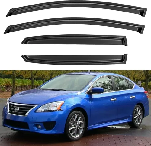 Miniatura 152 de YQAUTEC Viseras de Ventana Protectores de Lluvia para Honda Civic 2022 2023 2024 2025 2026, Deflectores de Viento de Ventilación de Ventana Fuera