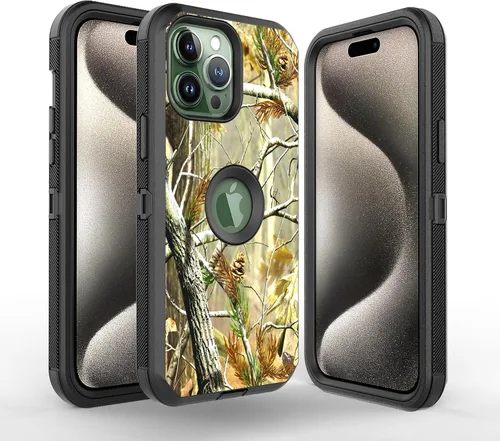 Miniatura 9 de 14 Pro Max - Funda protectora híbrida a prueba de golpes, diseño de doble capa, cubierta dura compatible con iPhone 14 Pro Max (negro y negro)