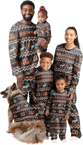 Miniatura 15 de FOCO NFL womens Nfl Team Ugly Pattern Matching Set Family Holiday Pajamas