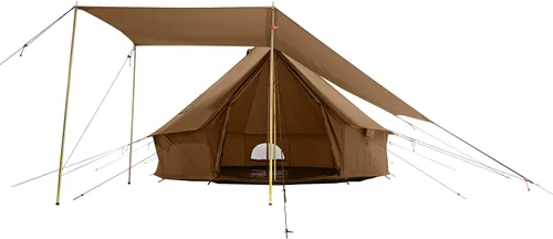 Miniatura 3 de WHITEDUCK Toldo para tienda de campaña de lona con postes para acampar y glamping para todas las estaciones