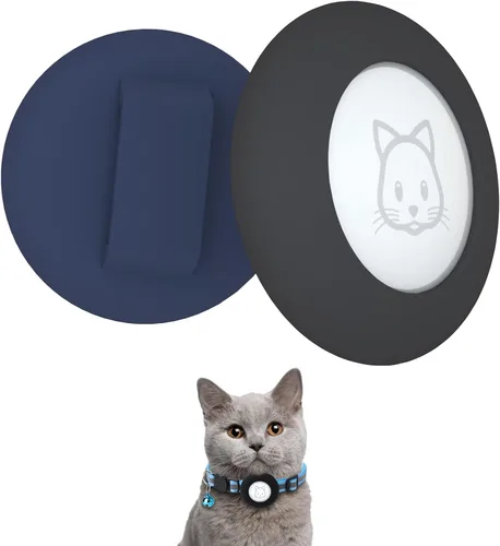 Miniatura 11 de SimpleThings Air-tag - Soporte para collar de gato, funda protectora de silicona para mascotas para Air-tag, paquete de 2 fundas impermeables