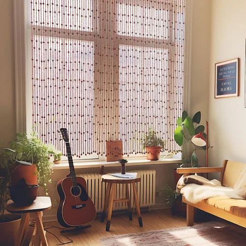 Miniatura 8 de Cortinas de cuentas Foreate para puertas hechas a mano con cuentas de madera y bambú, cortina bohemia colgante hippie para pasillos y ventanas, 38