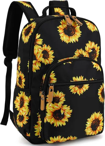 Miniatura 100 de Leaper Mochila para laptop para mujer: linda mochila floral para escuela, universidad, viajes, trabajo, mochila ligera para niños, Negro margarita