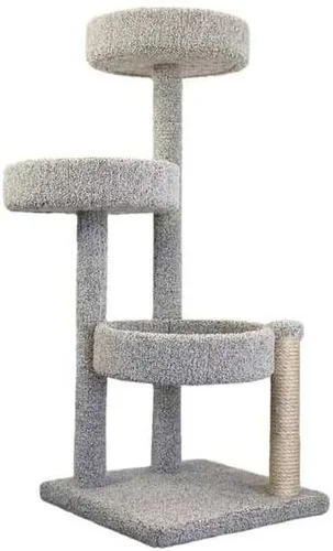 Miniatura 12 de HomeStock Cat Tower - Árbol para gatos grande con varios niveles con postes rascadores, muebles para gatos de interior, color beige