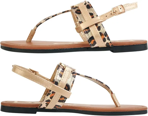 Miniatura 3 de bebe Sandalias para niña Sandalias de tanga con correa de leopardo con velcro Lindas sandalias para niñas con correa de talón