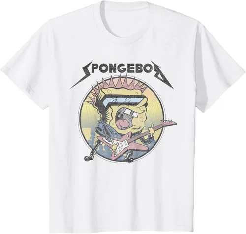 Miniatura 14 de SpongeBob SquarePants Camiseta de manga corta Heavy Metal Rock