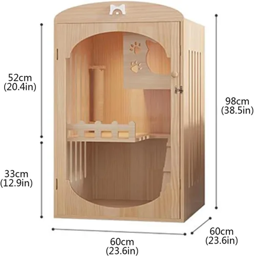 Miniatura 2 de Casa para gatos jaula para gatos Villa pequeña con inodoro de dos pisos para gatos Casa de gato Casa para el hogar Mascota Gatito Gato Villa