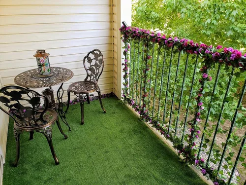 Miniatura 7 de Flores falsas, 10 unidades, plantas artificiales de vid de rosas colgantes, hiedra rosa para el hogar, hotel, oficina, boda, fiesta, jardín