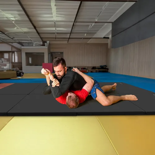 Miniatura 5 de BalanceFrom 6x4 Feet 4-Panel Folding Gymnastics Mat – 2-Inch Thick Pad with Vinyl Surface and Carrying Handles for Tumbling, Yoga, Pilates, Home