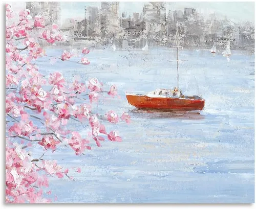 Miniatura 10 de ATELIYISHU Lienzo decorativo para pared, imágenes al aire libre, arte de pared, impresionismo, paisaje de naturaleza serena, pintura al óleo