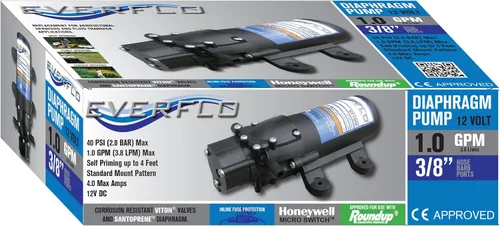 Miniatura 3 de Everflo EF1000-BOX - Bomba de diafragma de 12 V en caja con puertos de manguera de 3/8 pulgada, 1,0 GPM
