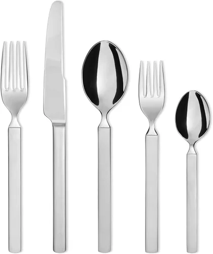 Miniatura 3 de Alessi Cuchara de mesa "Dry" de 7-1/2 pulgadas con mango satinado, juego de 6